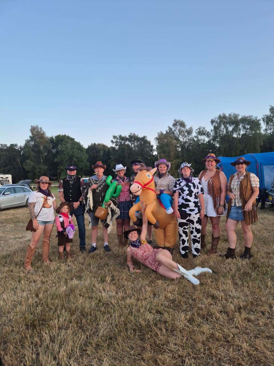 The team in fancy dress at the British Outdoor Championships